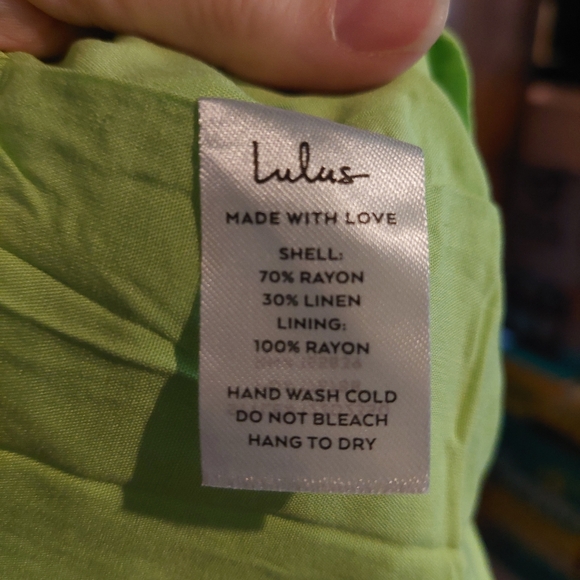 NWT Lulus green mini dress lrg - Picture 4 of 4